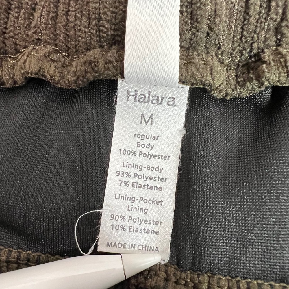 Halara High Waisted Pocket Straight Leg Brown M Baggy Mop Corduroy Casual Pants - Picture 5 of 9
